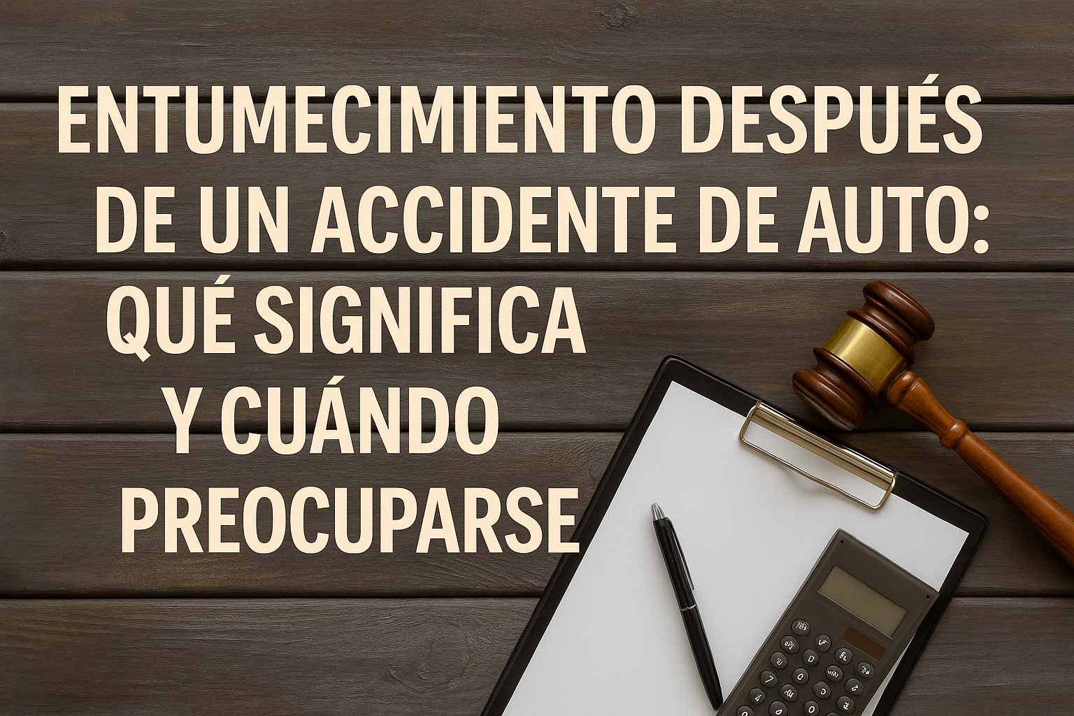 Entumecimiento Después de un Accidente Automovilístico