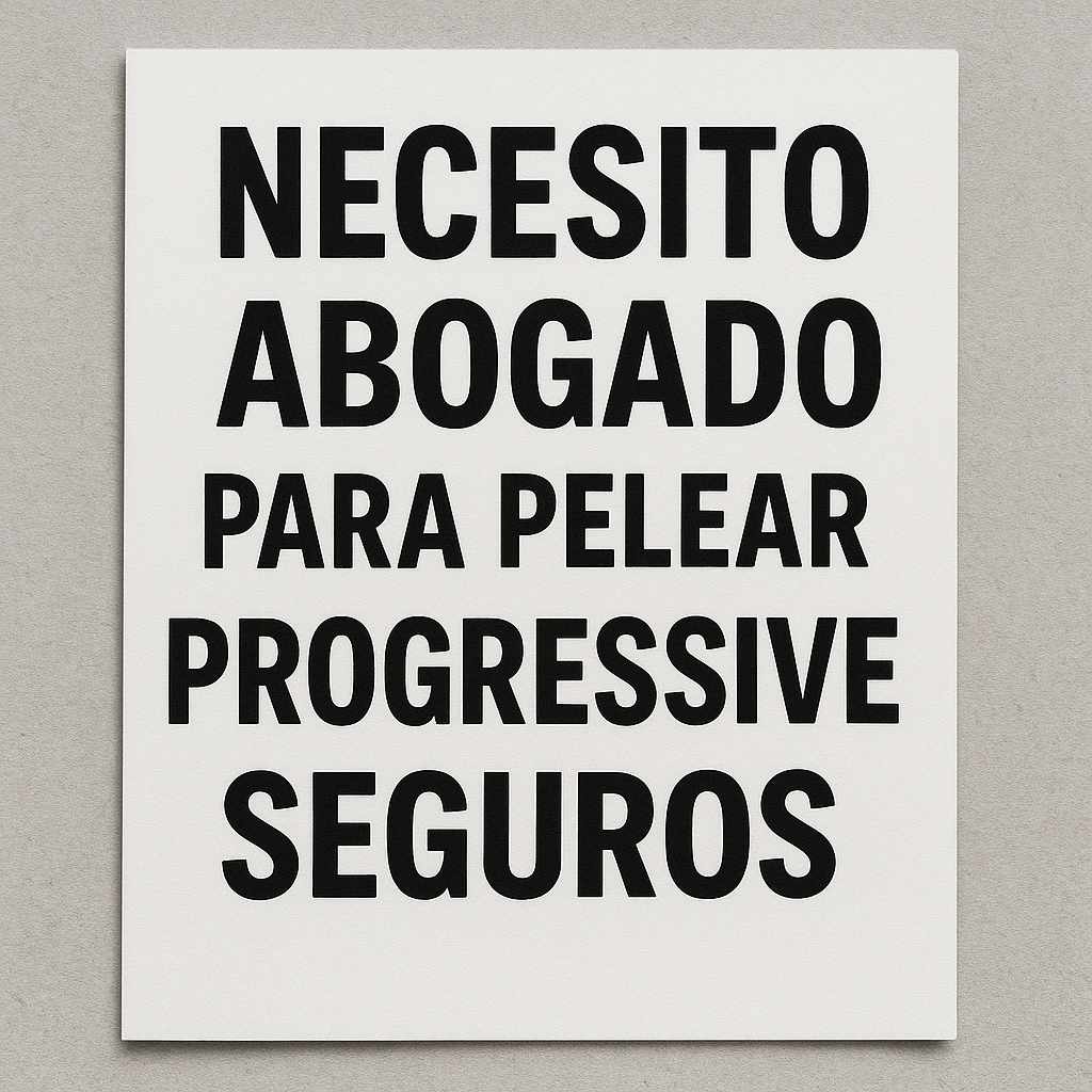 Abogado para Pelear Contra Progressive Insurance