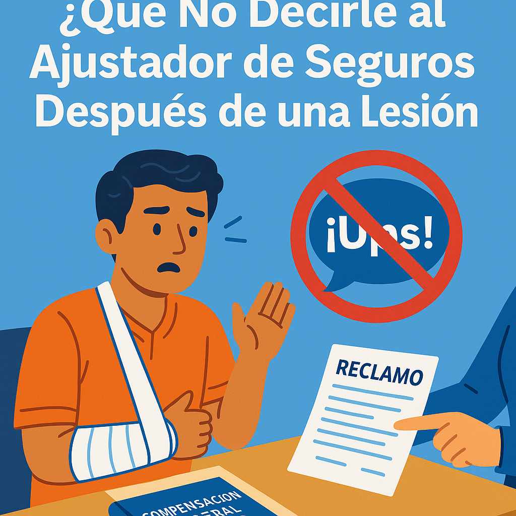 Qué No Decirle al Ajustador de Seguros Después de una Lesión