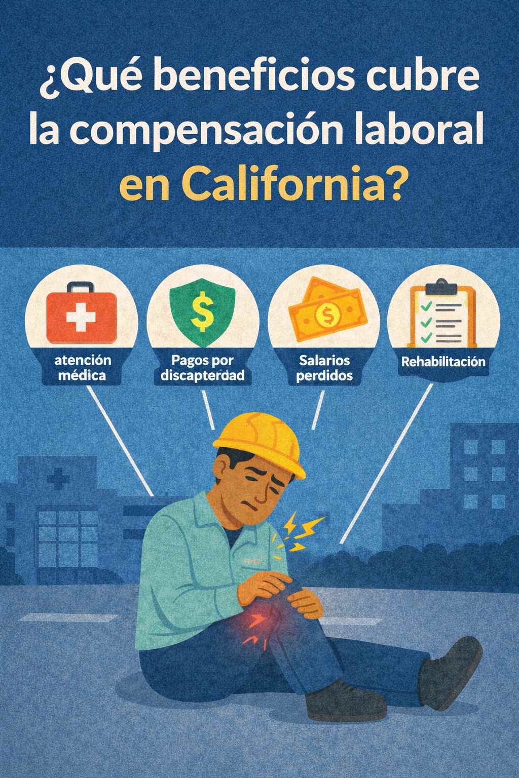 Qué beneficios cubre la compensación laboral en California?