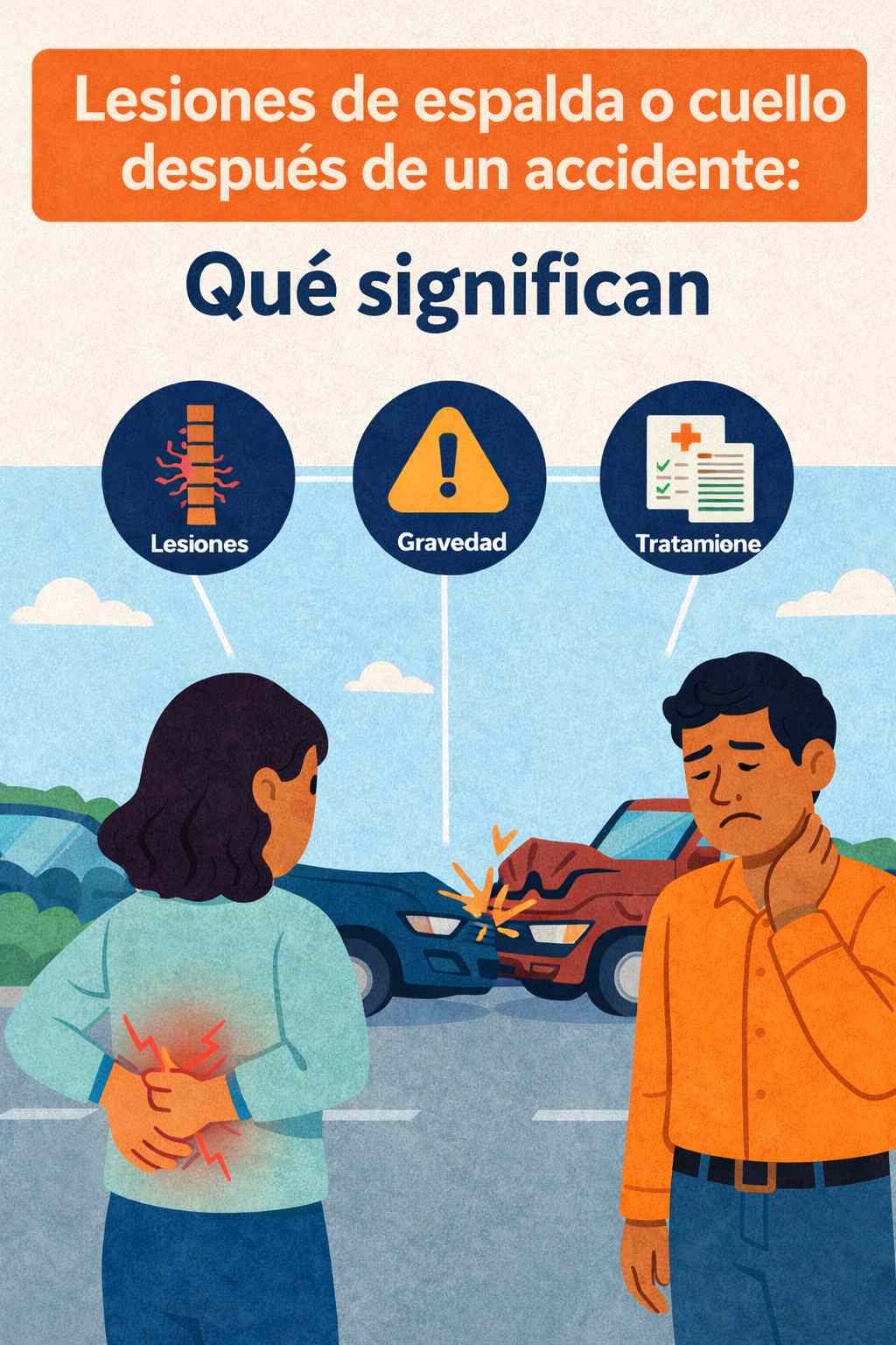 Lesiones de espalda o cuello después de un accidente: Qué significan