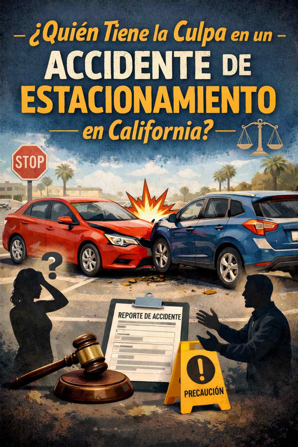 ¿Quién Tiene la Culpa en un Accidente en un Estacionamiento en California?