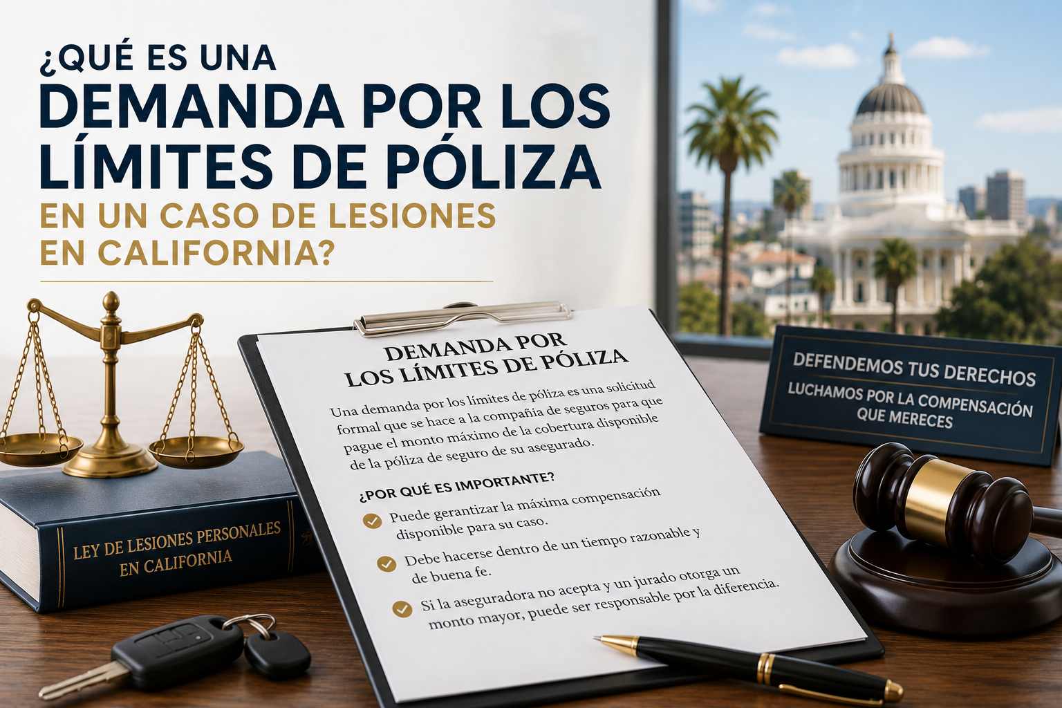 Qué es una demanda por límites de póliza en un caso de lesiones en California?